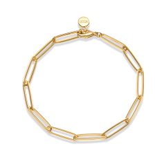 Bold Link Carrier Bracelet Chain Gold Plated