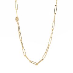 Statement Cable Carrier Necklace Chain Gold Plated